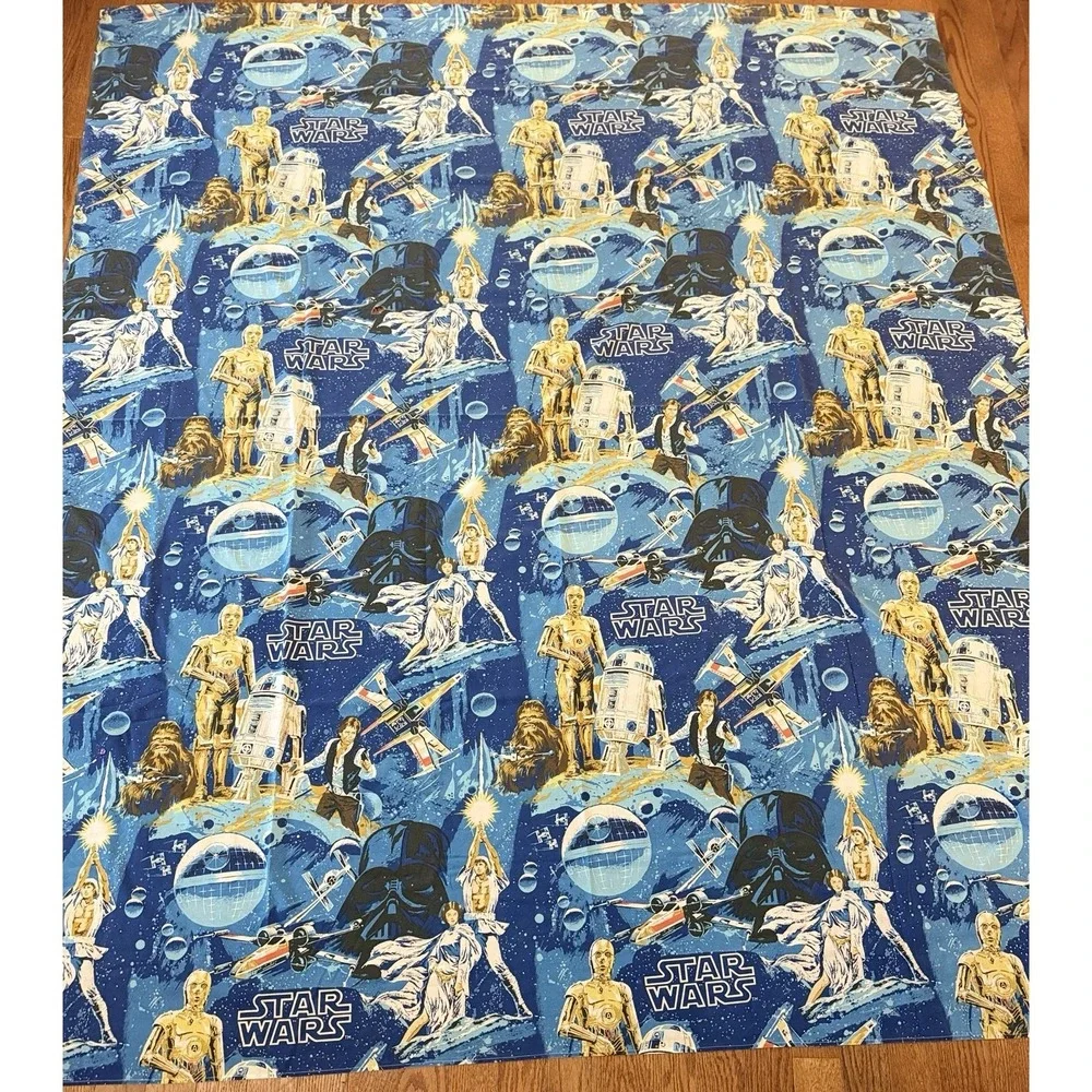 1977  Bibb VINTAGE STAR WARS FLAT SHEET AND PILLOWCASE Full Size Darth Vader